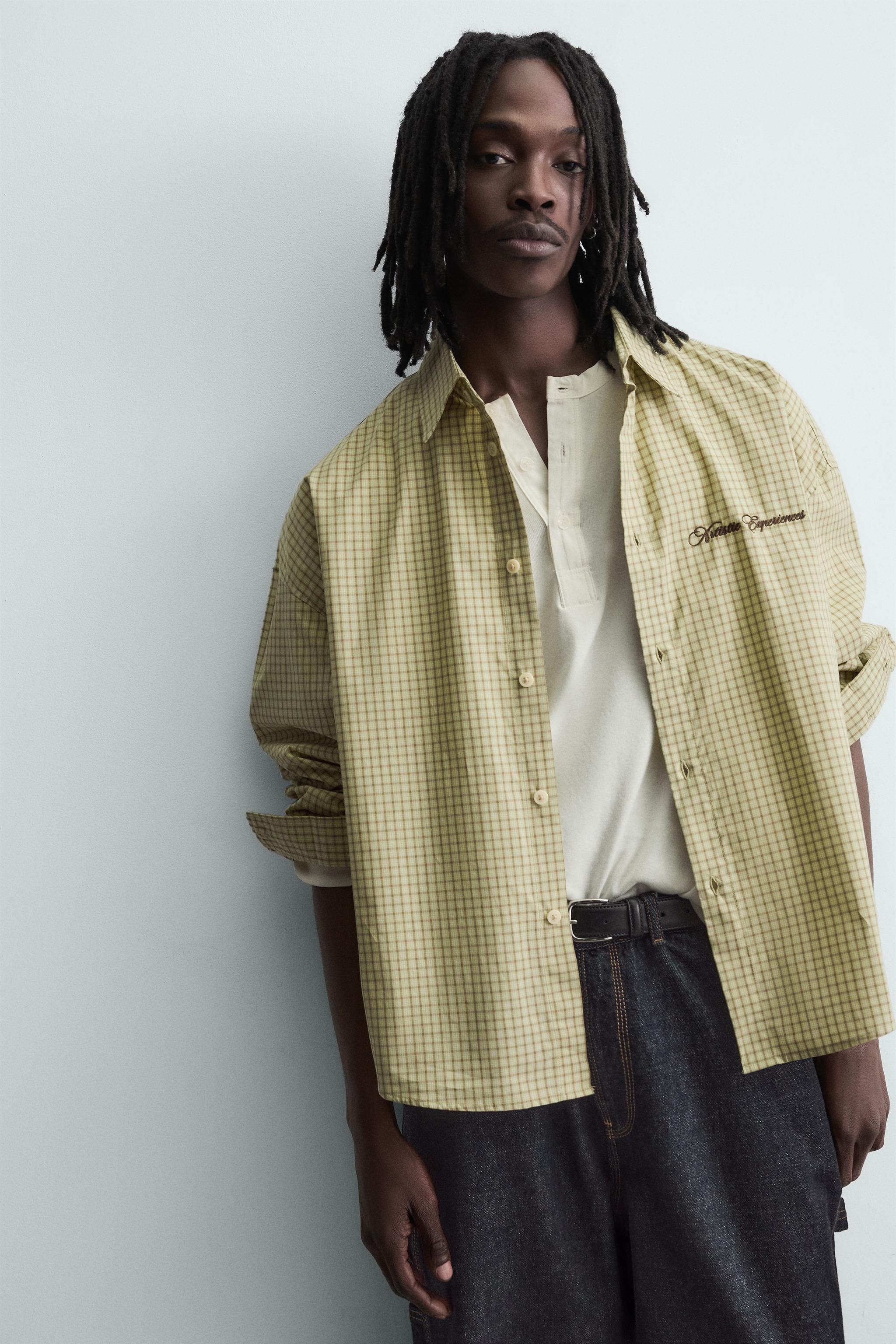 EMBROIDERED PLAID SHIRT